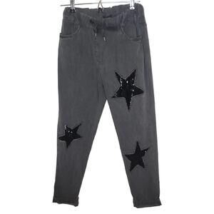 Made in Italy Women's Sz S Star Embellished  Ankle Jean(1822)